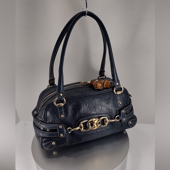 Gucci blue Leather Handbag pre owned Exellent condition - Picture 1 of 16
